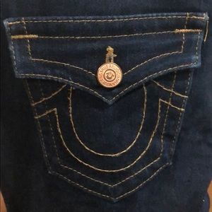 Size 28 dark blue True Religion jeans